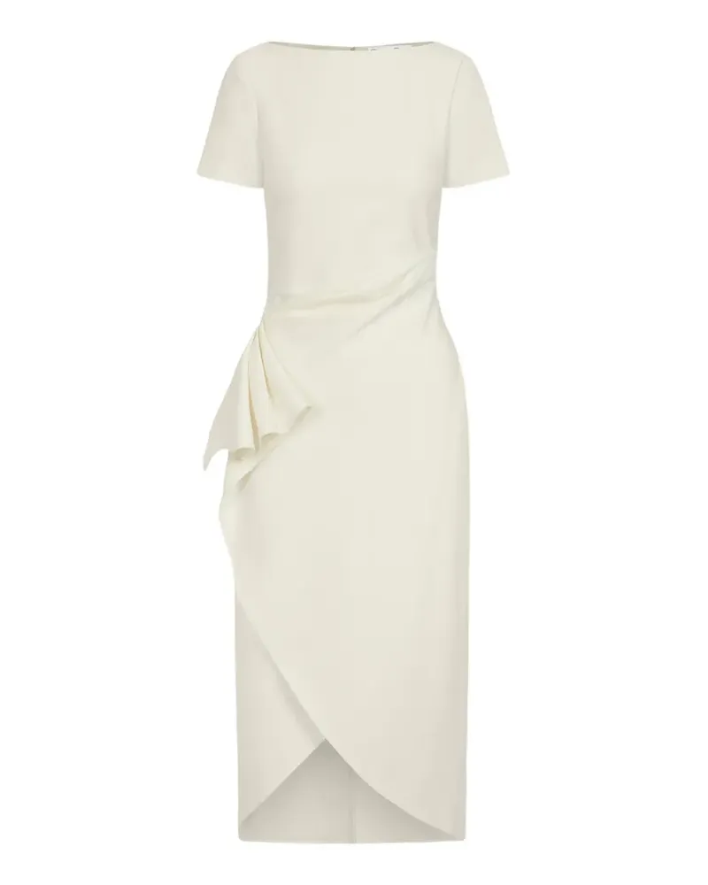 Oscar de la Renta Drapiertes Kleid aus Wolle - Nude Nude