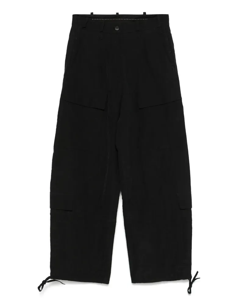 Masnada Cargohose mit Kordelzug - Schwarz Schwarz
