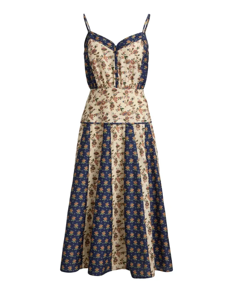 Ralph Lauren Olympia Kleid mit Blumenprint - Gelb Gelb