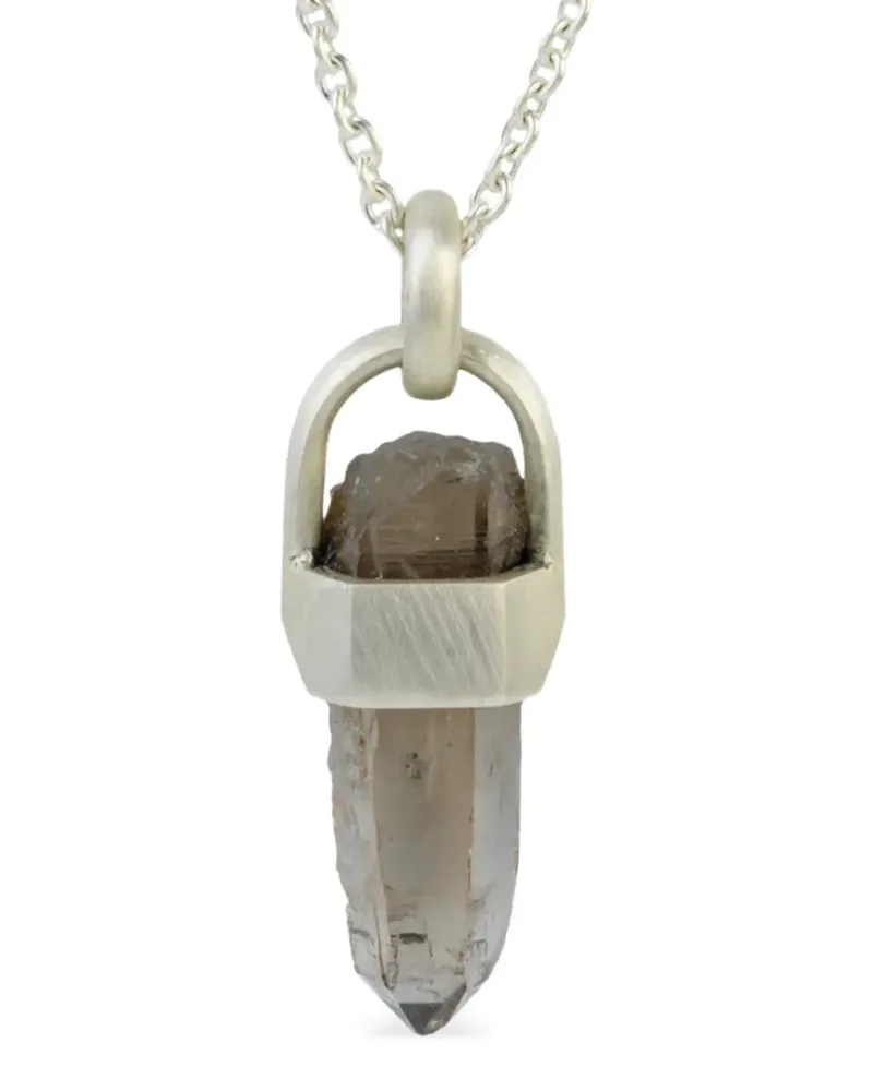 Parts Of Four Talisman Halskette aus Sterlingsilber mit Quarz Silber