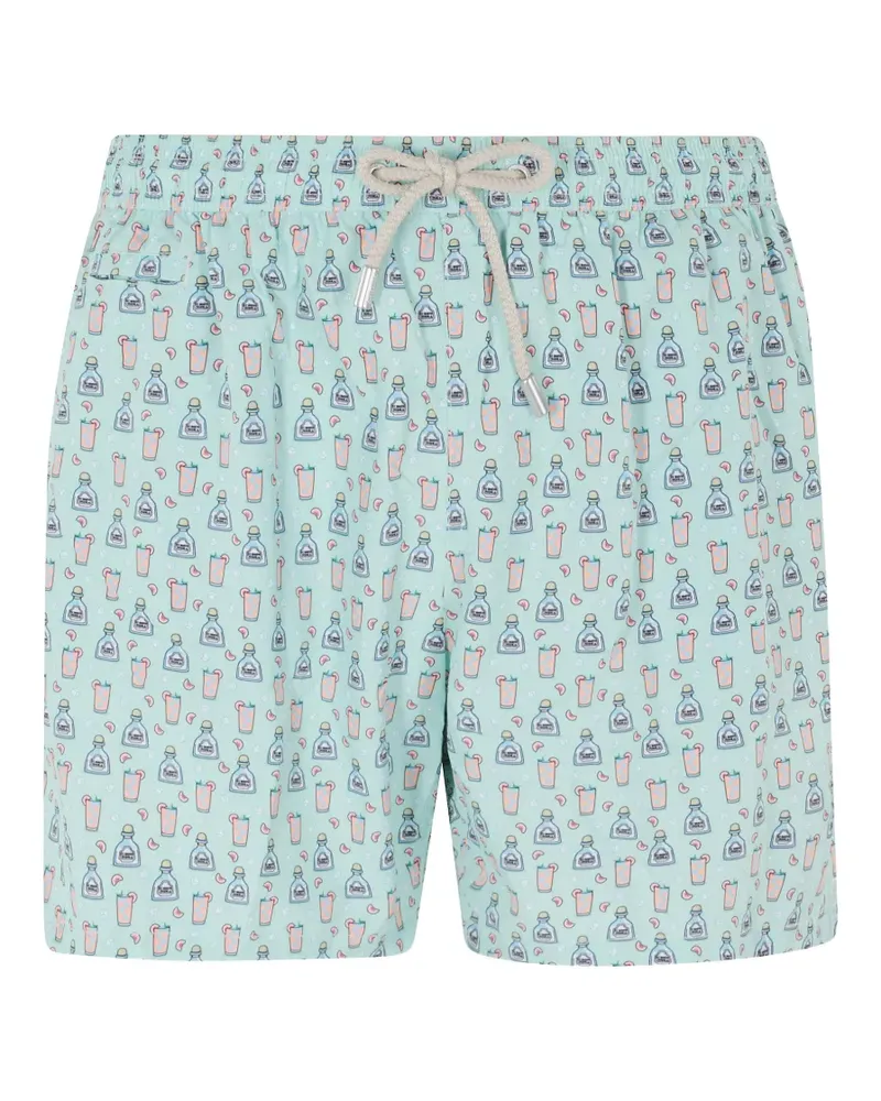 MC2 Saint Barth Lighting Micro Fantasy cocktail-print swim shorts - Grün Grün