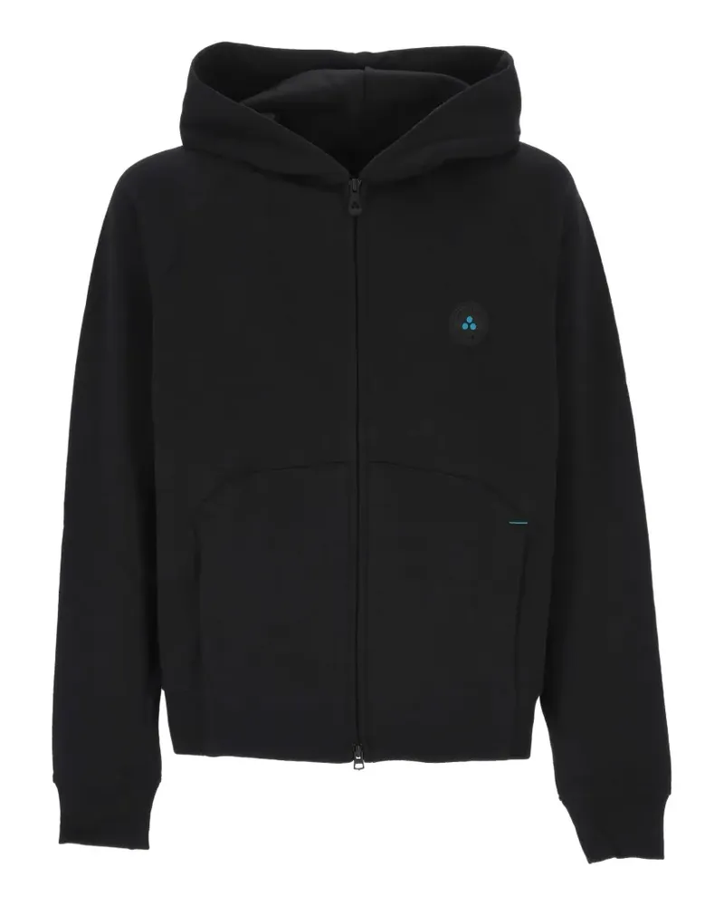 Peuterey logo-patch zip-up hoodie - Schwarz Schwarz