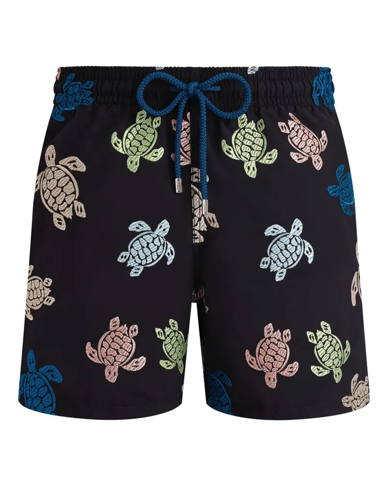 Vilebrequin Badeshorts mit Stickerei - Schwarz Schwarz