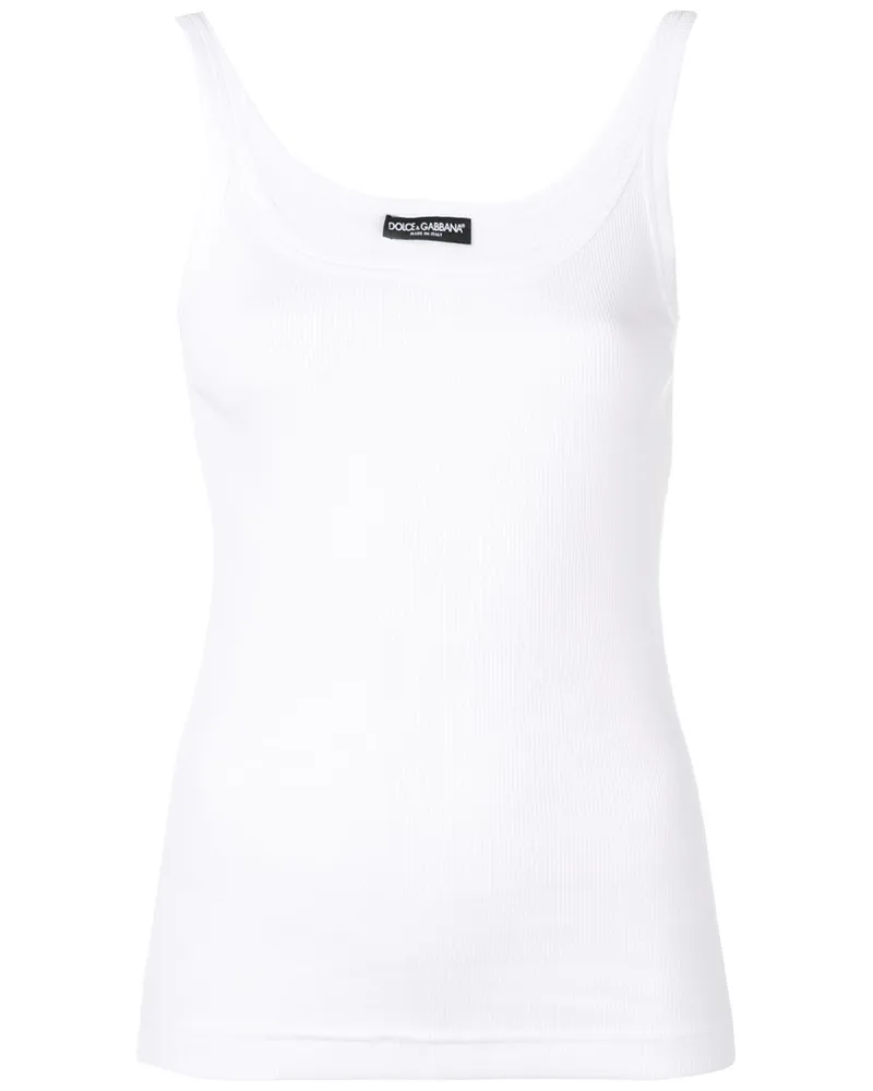 Dolce & Gabbana Tanktop mit schmalem Schnitt - Weiß Weiß