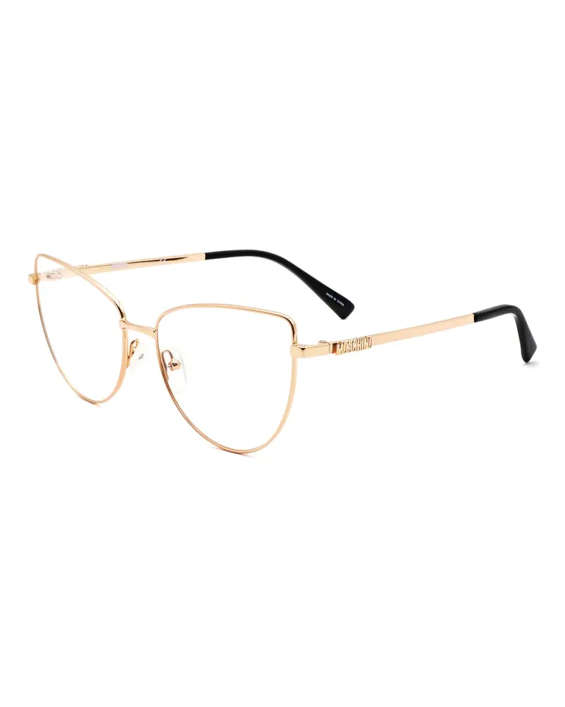 Moschino Brille mit Cat-Eye-Gestell - Gold Gold