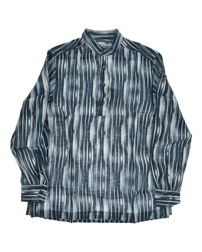 Corneliani printed buttoned shirt - Blau Blau