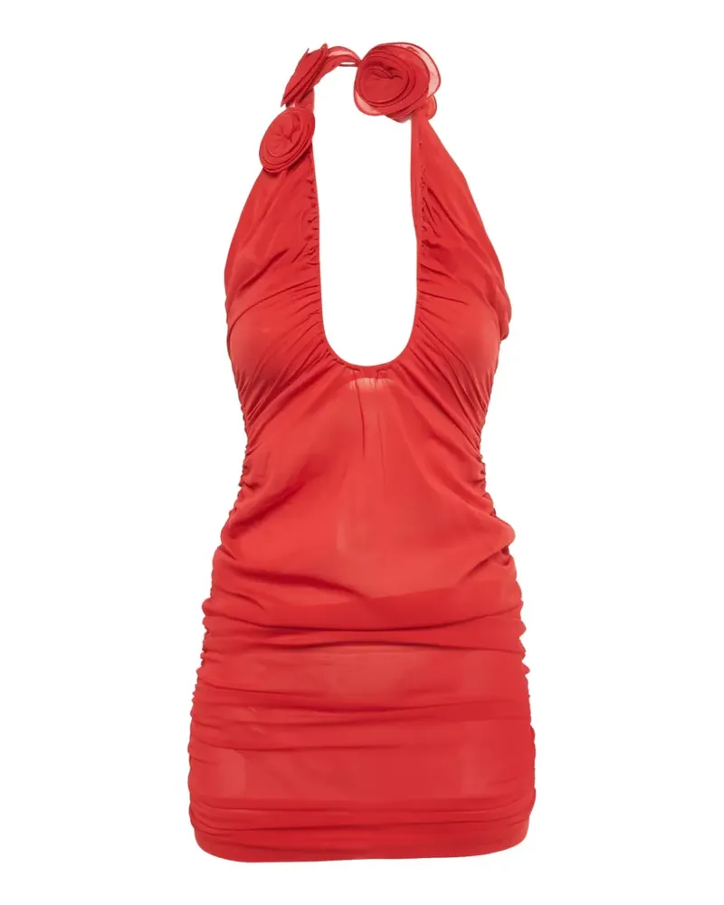 Alice + Olivia rose ruching silk dress - Rot Rot