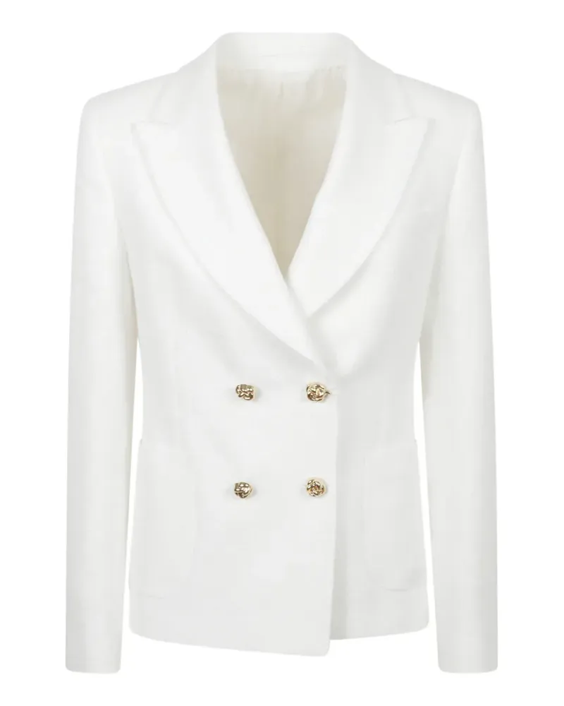 Tagliatore Coral double-breasted textured blazer - Weiß Weiß