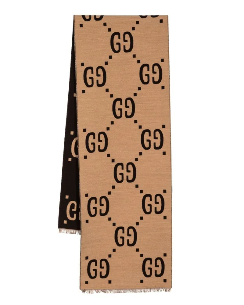 Gucci Schal mit GG-Jacquardmuster - Braun Braun