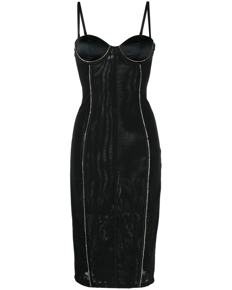 Fleur Du Mal Gerafftes Bustierkleid Schwarz