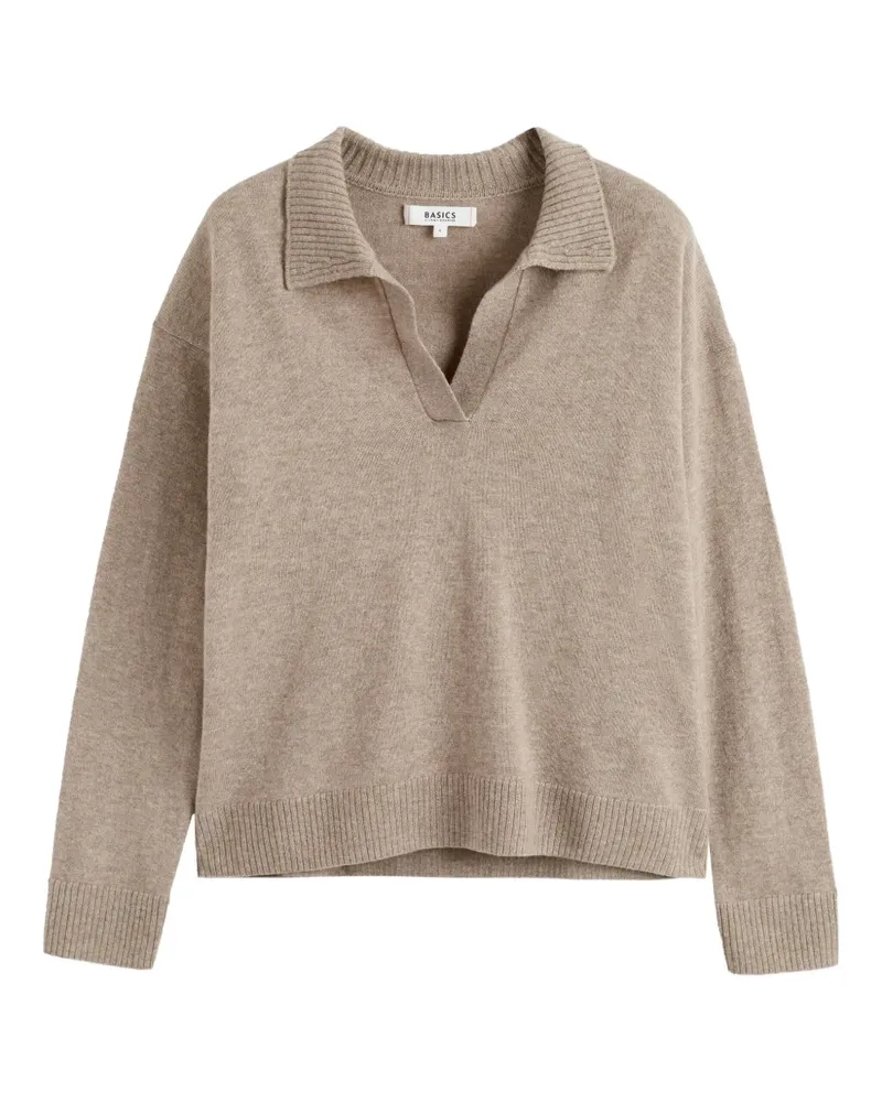 Chinti & Parker Pullover mit Poloshirtkragen - Nude Nude