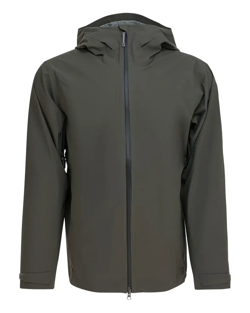 Houdini hooded zip-fastening raincoat - Grün Grün