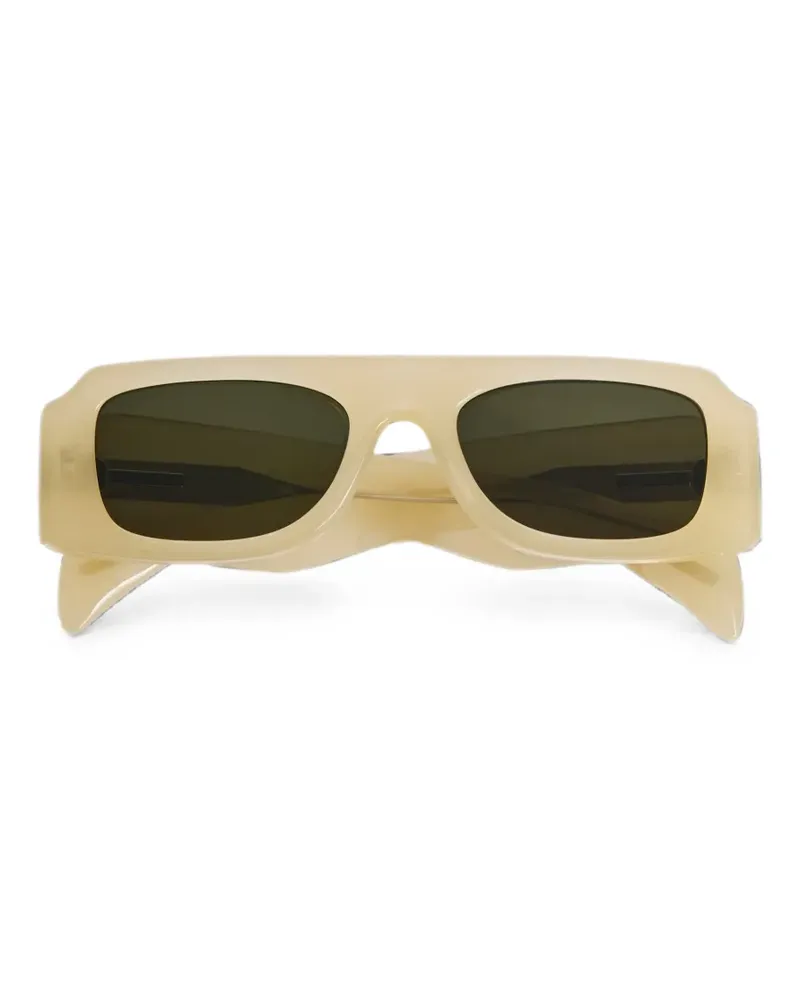 Jil Sander Edition 4 rectangle-frame sunglasses - Nude Nude