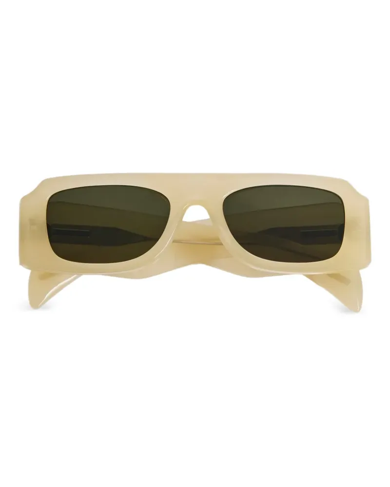Jil Sander Edition 4 rectangle-frame sunglasses - Nude Nude