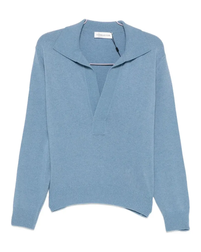 Victoria Beckham polo-collar sweater - Blau Blau