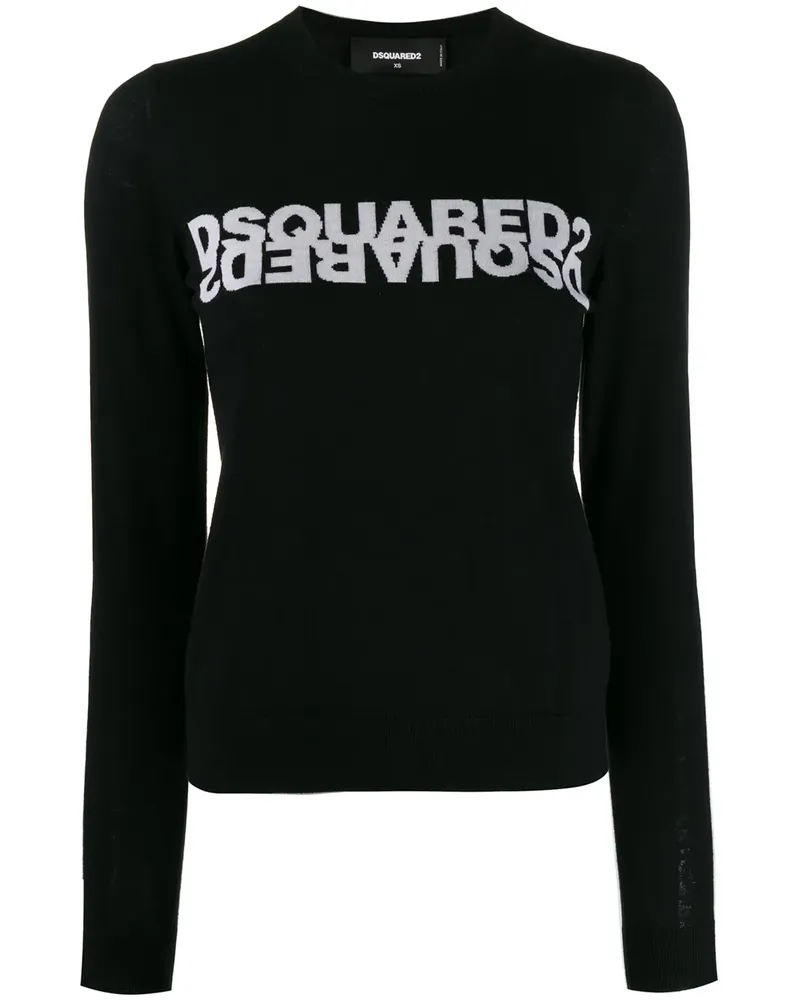 Dsquared2 Pullover mit Logo - Schwarz Schwarz