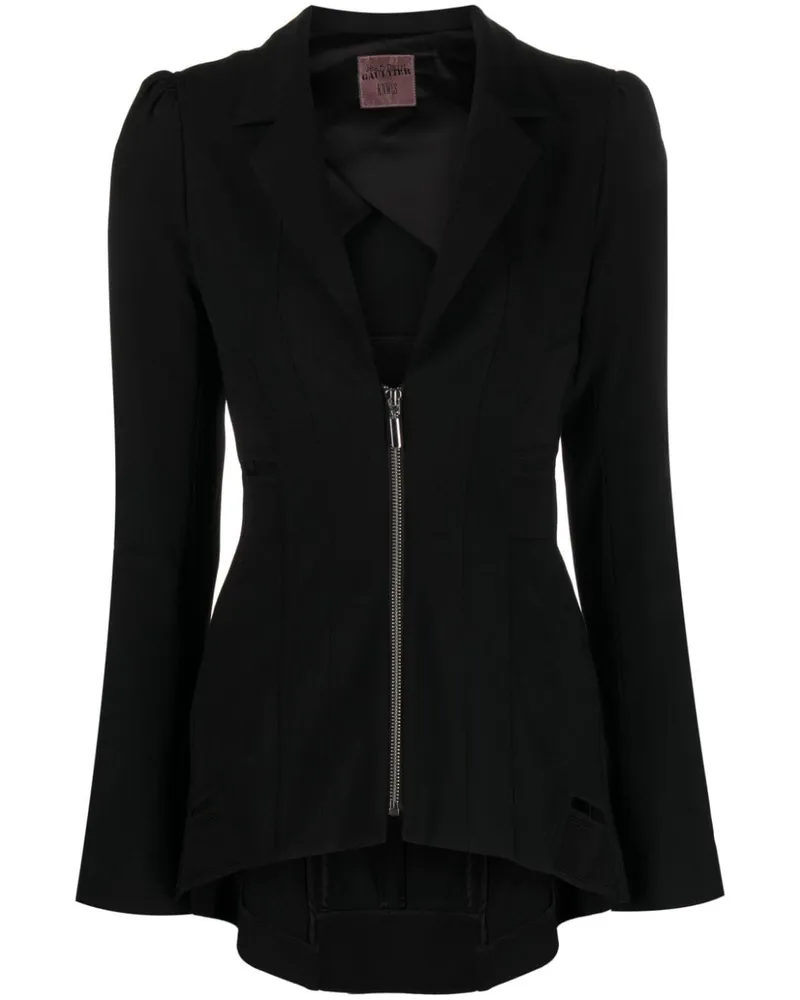 Jean Paul Gaultier Jacke mit Reißverschluss - Schwarz Schwarz