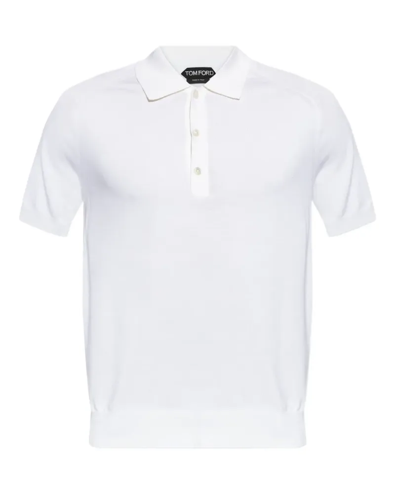 Tom Ford Kurzärmeliges Poloshirt - Weiß Weiß