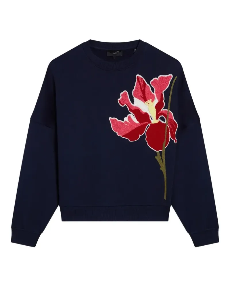 Ted Baker Sanderr graphic-appliqué sweater - Blau Blau