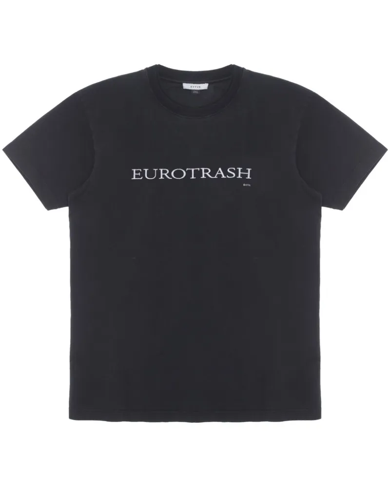 Eytys T-Shirt mit Löwen-Print - Schwarz Schwarz