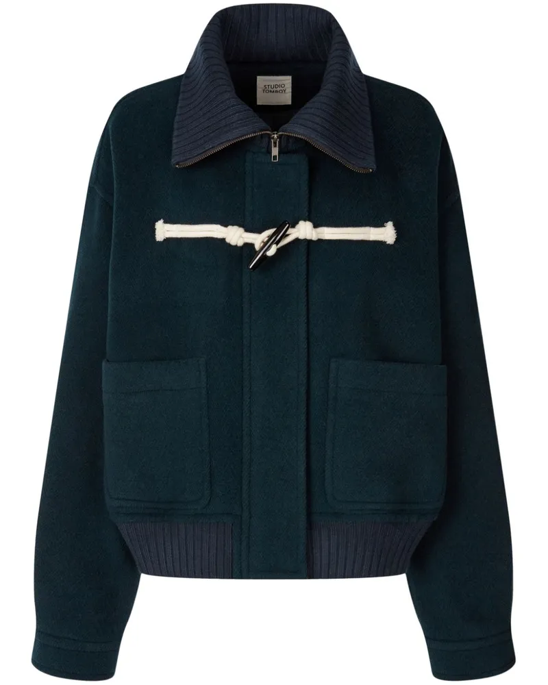 STUDIO TOMBOY Jacke mit Fischgrätenmuster - Grün Grün
