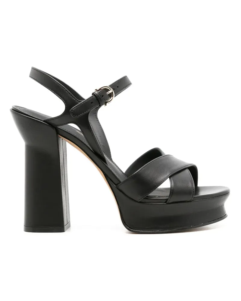Ferragamo Sandalen mit überkreuzten Riemen - Schwarz Schwarz