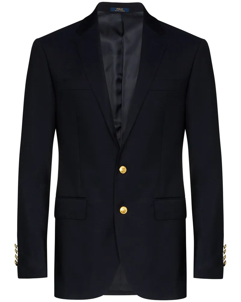 Ralph Lauren Einreihiges Twill-Sakko - Blau Blau