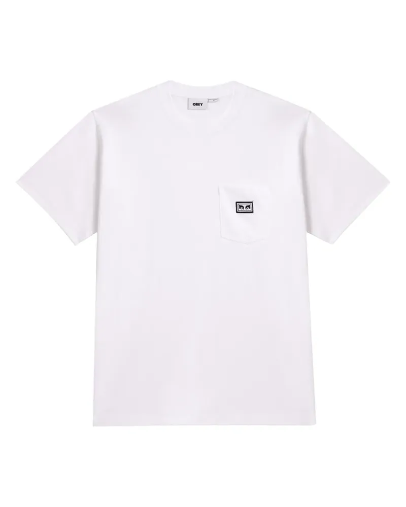 Obey T-Shirt mit Taschendetail - Weiß Weiß