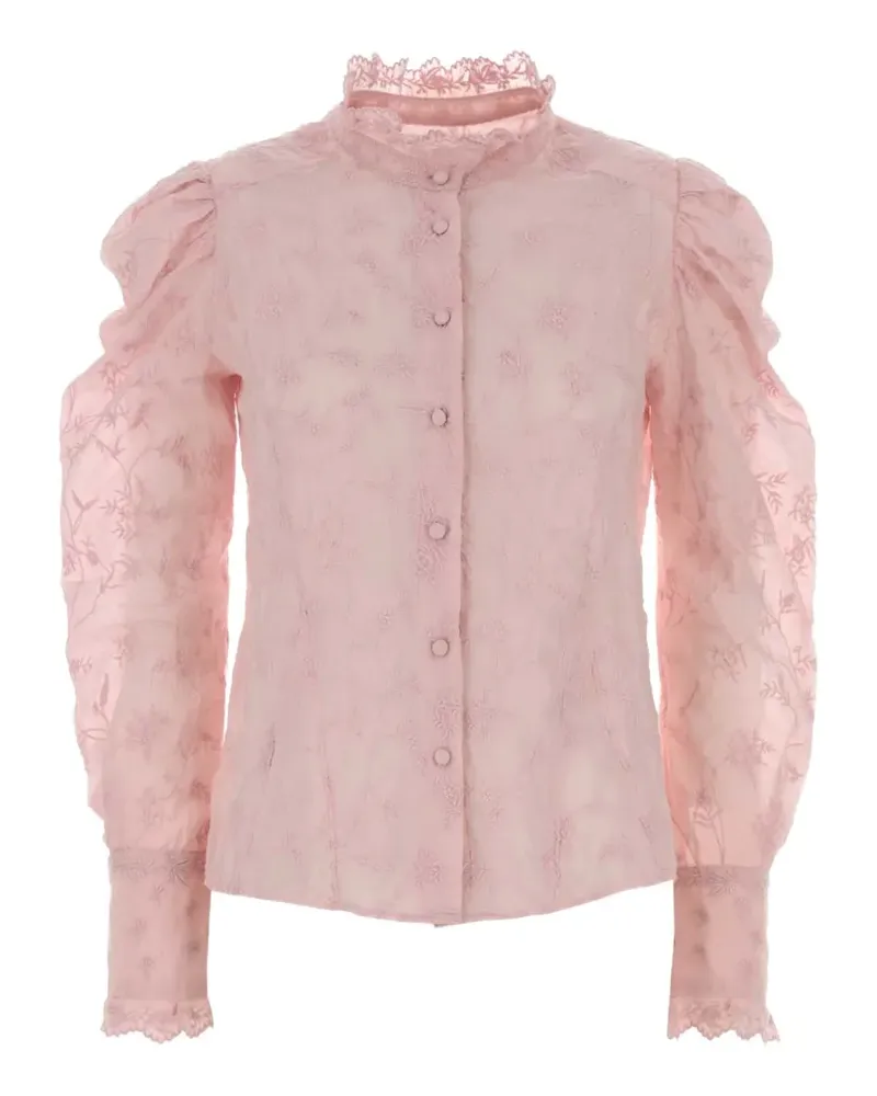 Isabel Marant ruffled embroidered shirt - Rosa Rosa