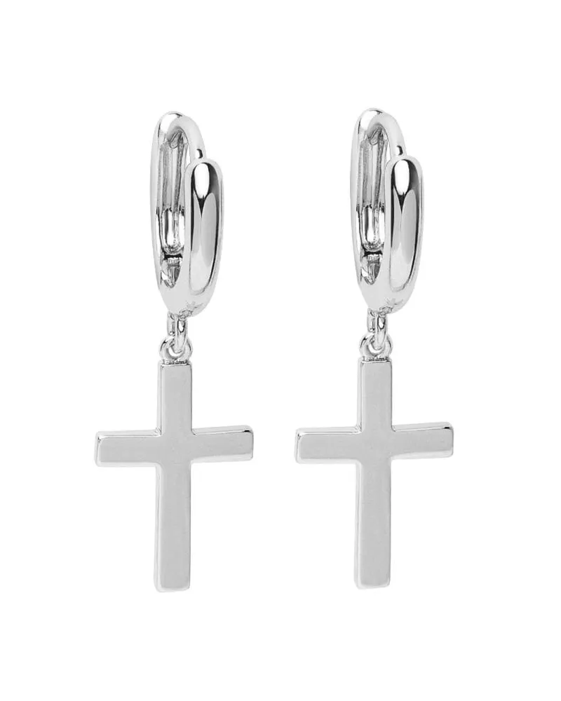 Nialaya Hängeohrringe mit Kreuz - Silber Silber