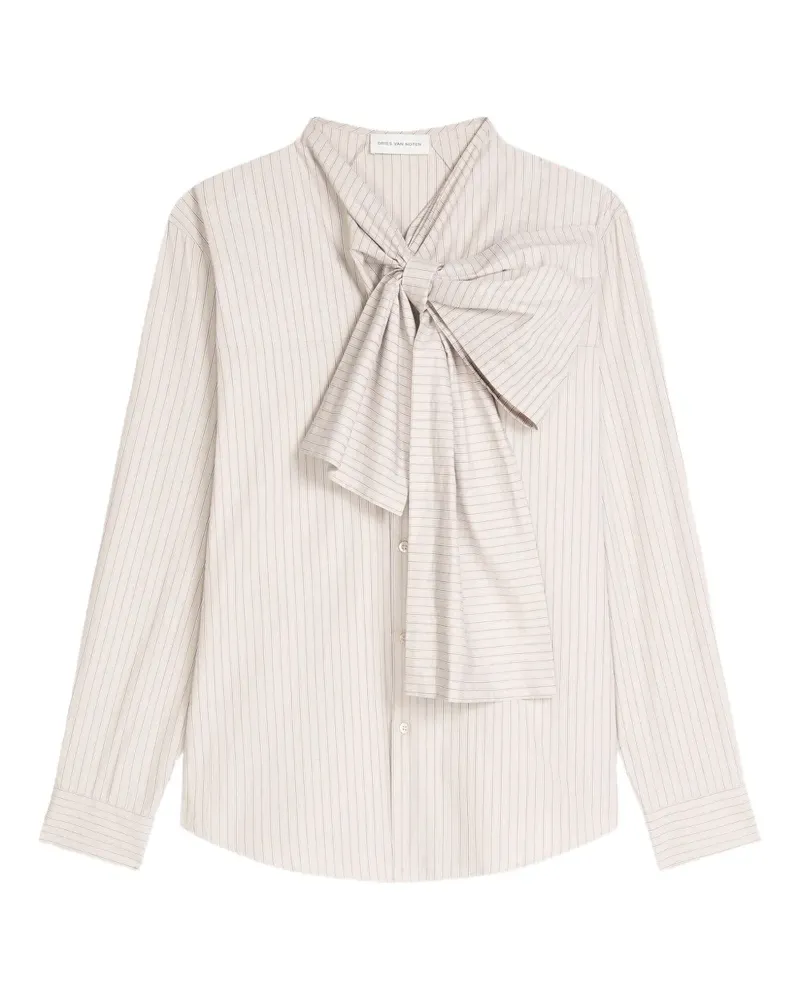 Dries van Noten Gestreiftes Hemd - Nude Nude