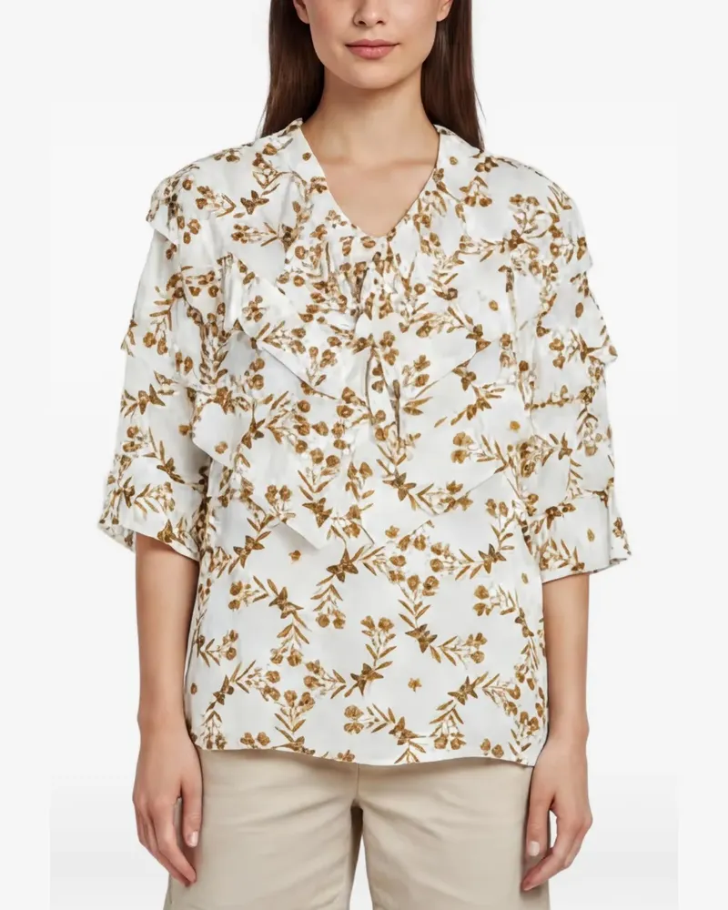Sandro ruffled blouse - Weiß Weiß