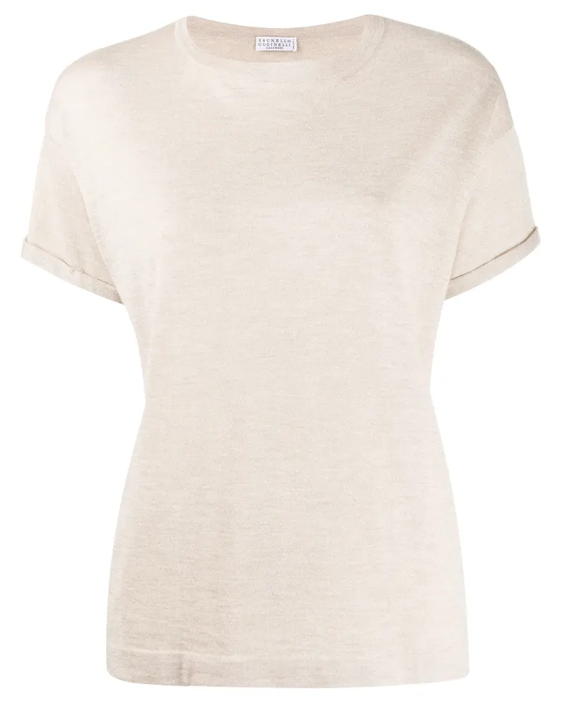 Brunello Cucinelli Strickoberteil mit lockerem Schnitt - Nude Nude