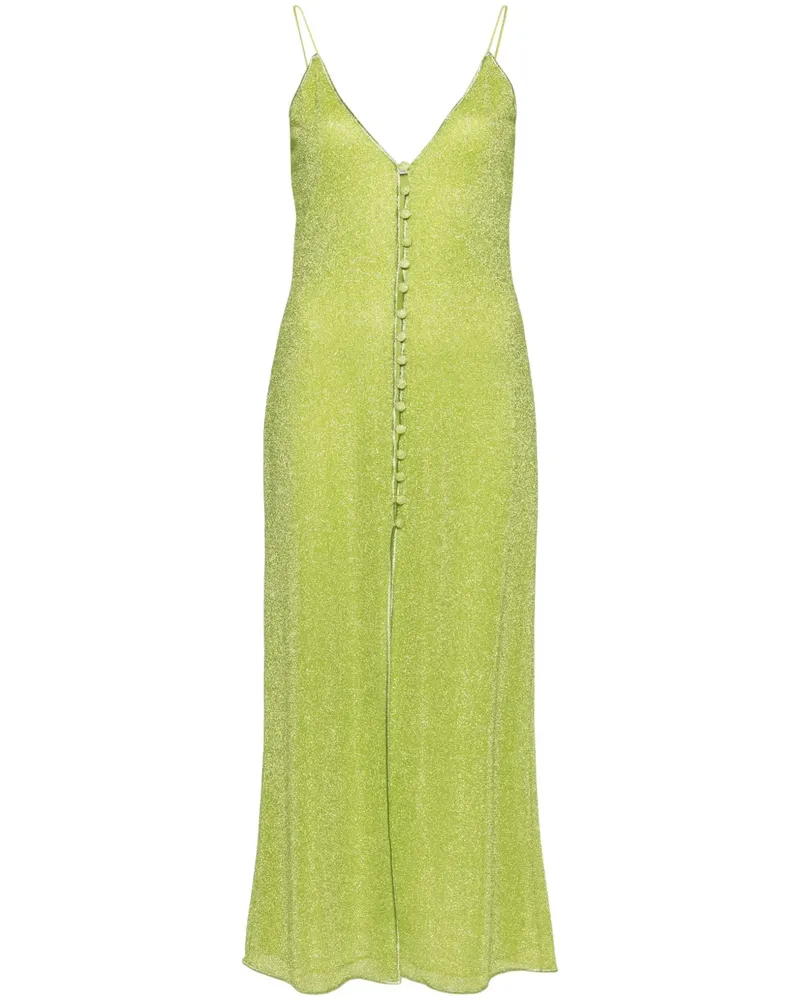 Oséree Geknöpftes Lumière Kleid - Grün Grün