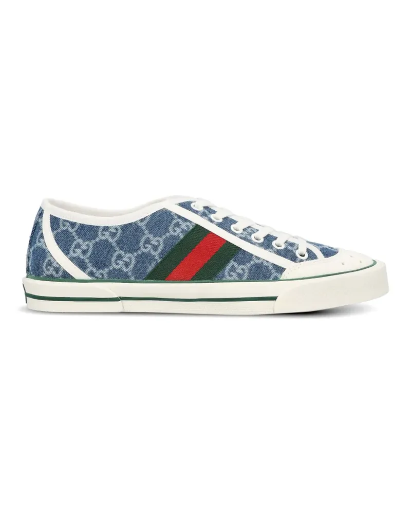Gucci GG Supreme Sneakers mit Web-Detail - Blau Blau