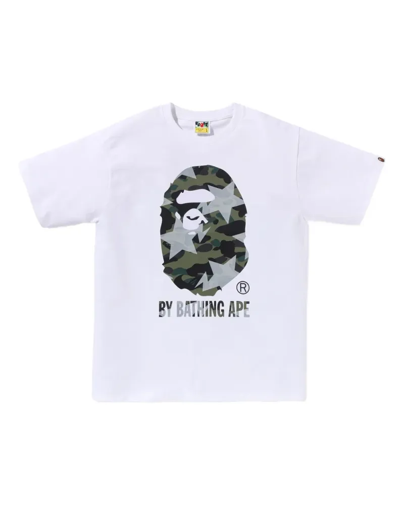 BAPE Ape Head Sta-print T-shirt - Weiß Weiß
