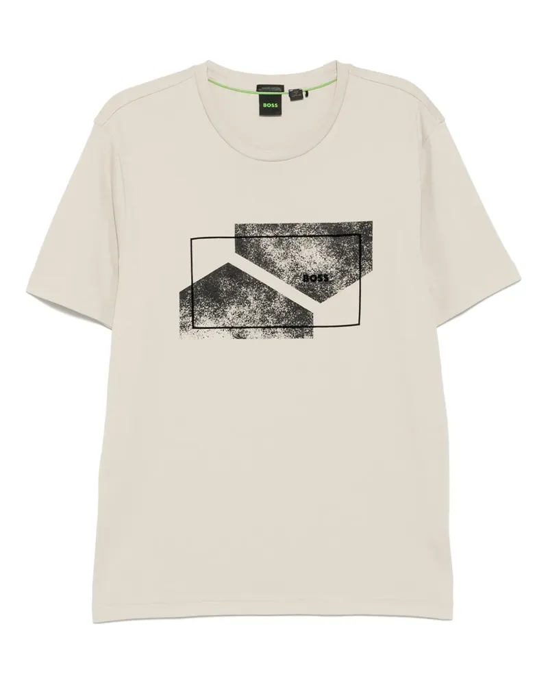 HUGO BOSS T-Shirt mit grafischem Print - Nude Nude
