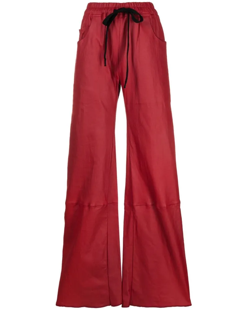 Isaac Sellam Weite Hose mit Kordelzug Rot