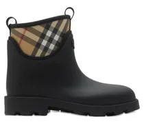 Regenstiefel mit Vintage Check - Schwarz