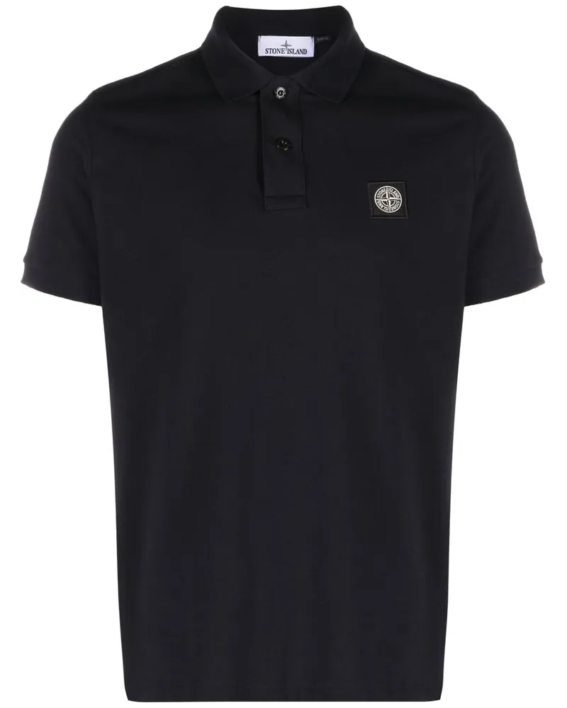 Stone Island Poloshirt mit Logo-Stickerei - Blau Blau