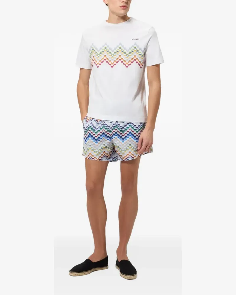 Missoni T-Shirt mit Logo-Schriftzug - Weiß Weiß