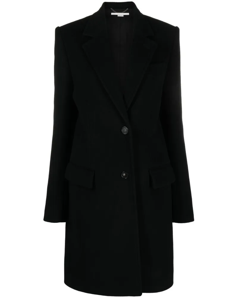 Stella McCartney Einreihiger Mantel - Schwarz Schwarz