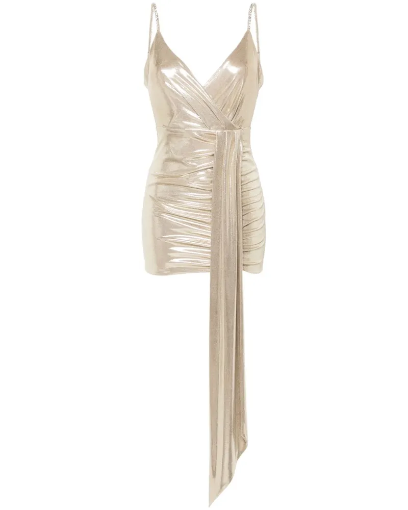 NISSA Gerafftes Minikleid im Metallic-Look - Gold Gold