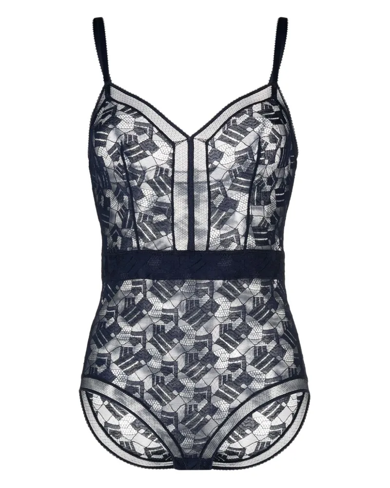 Eres Flocon Spitzenbody - Blau Blau