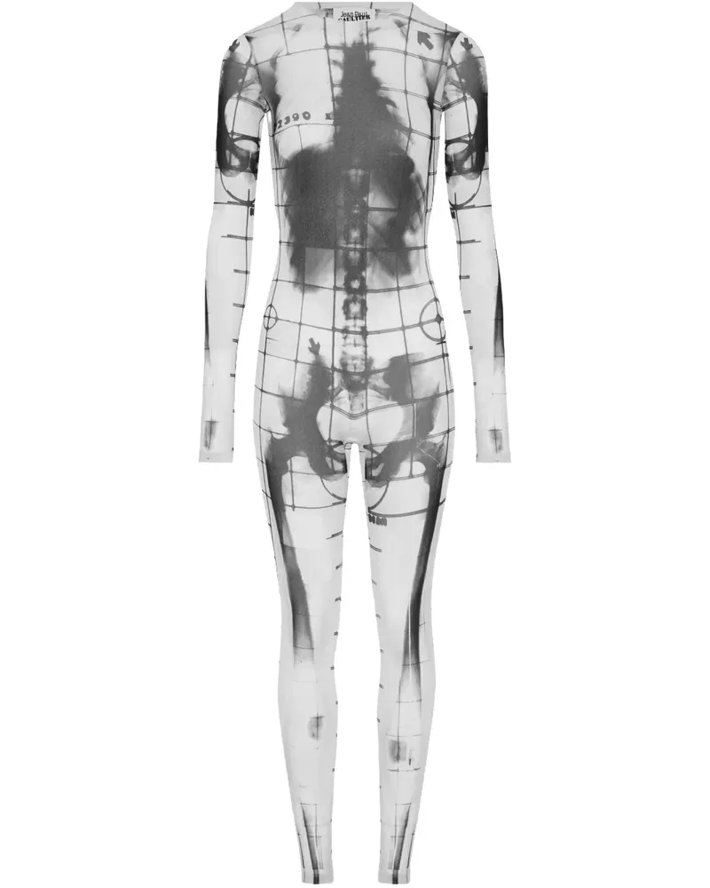 Jean Paul Gaultier Jumpsuit mit Squeletor-Print - Weiß Weiß