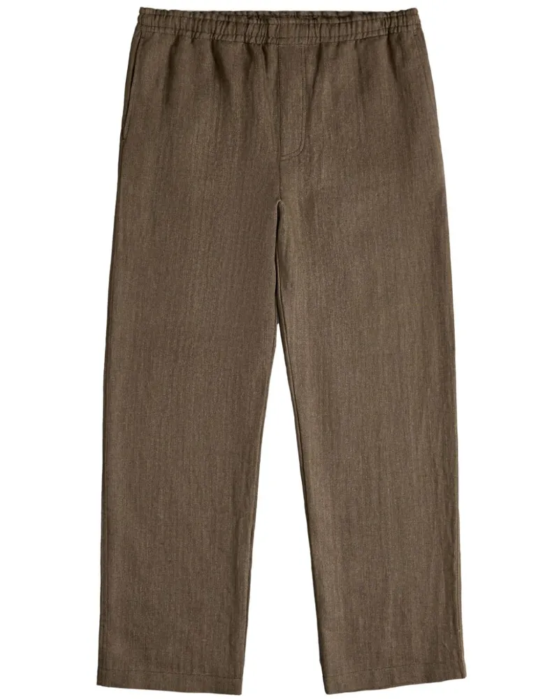 TOD'S Coulisse Leinenhose - Braun Braun