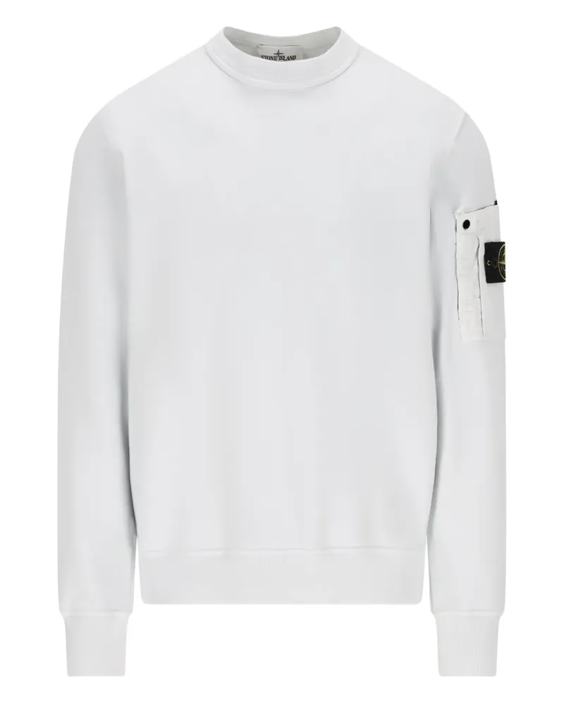 Stone Island Sweatshirt mit Logo-Patch - Weiß Weiß