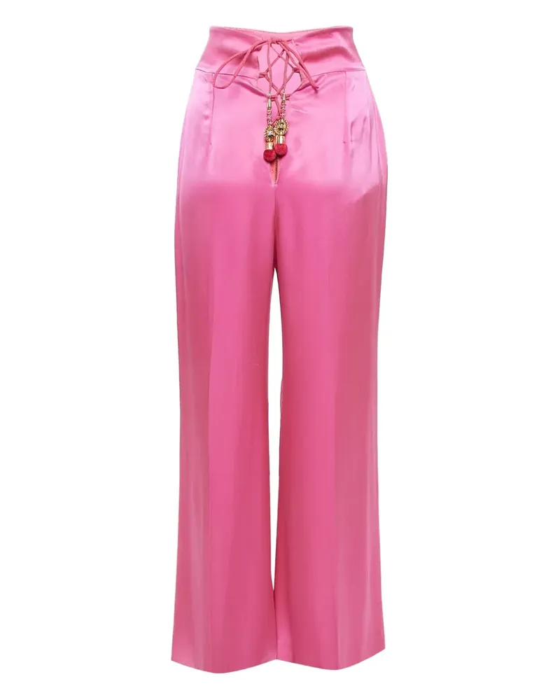 David Koma Hose aus Satin mit Schnürung - Rosa Rosa