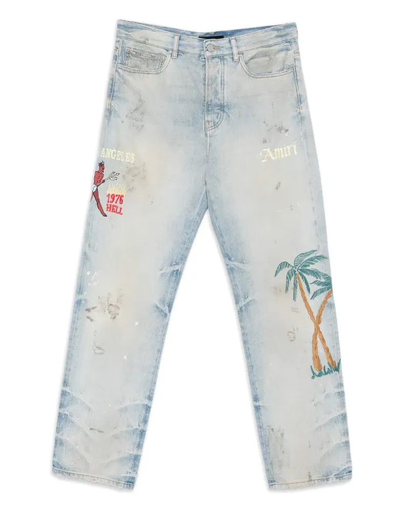 Amiri Jeans mit geradem Bein - Blau Blau