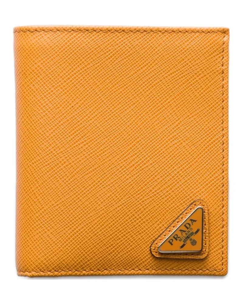 Prada Portemonnaie mit Triangel-Logo - Gelb Gelb